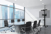 NeoMounts 37" - 75" Height Adjustable Display Trolley | FL50S-825BL1 Mobile Trolley NeoMounts