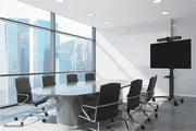 NeoMounts 37" - 75" Height Adjustable Display Trolley | FL50S-825BL1 Mobile Trolley NeoMounts