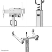 NeoMounts FL50S-825WH1 Floor Stand - For 37-75" Screens Mobile Trolley NeoMounts