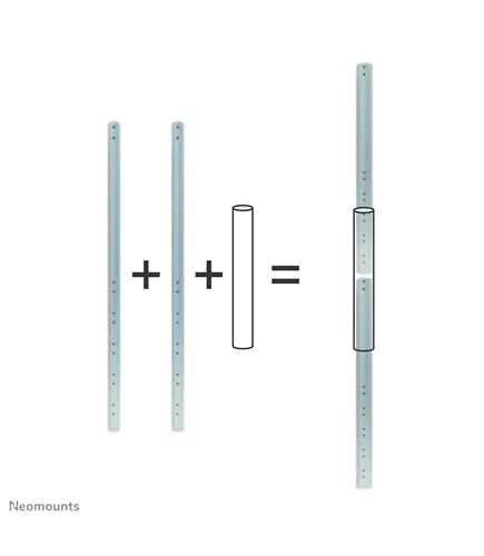 NeoMounts FPMA-CPCONNECTSILVER Extension Pole Connector Mounting Accessory NeoMounts