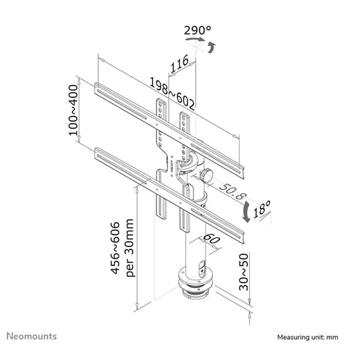 Neomounts FPMA-D1200BLACK 32-60" Monitor Arm Desk Mount Monitor Arm Desk Mount NeoMounts