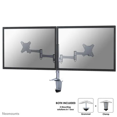 Neomounts 10" - 27" Dual Monitor Arm Desk Mount | FPMA-D1330DSILVER Monitor Arm Desk Mount NeoMounts