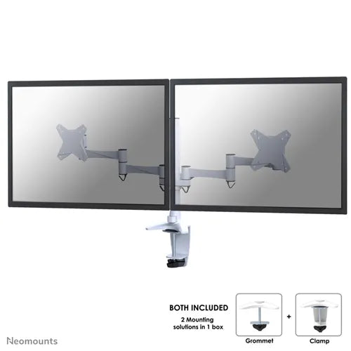 NeoMounts FPMA-D1330DWHITE Monitor Arm Desk Mount - For 10-27" Monitor Arm Desk Mount NeoMounts