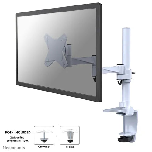 NeoMounts FPMA-D1330WHITE Monitor Arm Desk Mount - For 10-30" Screen Monitor Arm Desk Mount NeoMounts