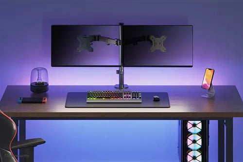 Neomounts 10"-32" Dual Monitor Arm Desk Mount | FPMA-D550DBLACK Monitor Arm Desk Mount NeoMounts