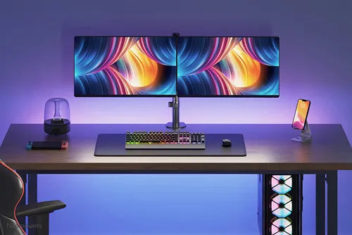 Neomounts 10"-32" Dual Monitor Arm Desk Mount | FPMA-D550DBLACK Monitor Arm Desk Mount NeoMounts
