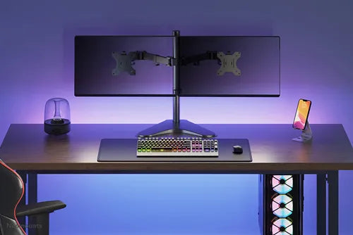Neomounts 10" - 32" Dual Monitor Arm Desk Mount | FPMA-D550DDBLACK Monitor Arm Desk Mount NeoMounts
