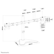 Neomounts 10" - 32" Dual Monitor Arm Desk Mount | FPMA-D550DDBLACK Monitor Arm Desk Mount NeoMounts
