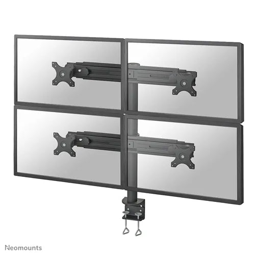Neomounts 19" - 30" Quad LCD Crossbar Desk Mount | FPMA-D700D4 Monitor Arm Desk Mount NeoMounts