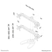 Neomounts 19"-30" Monitor Arm Desk Mount | FPMA-D700DD4 Mobile Trolley NeoMounts