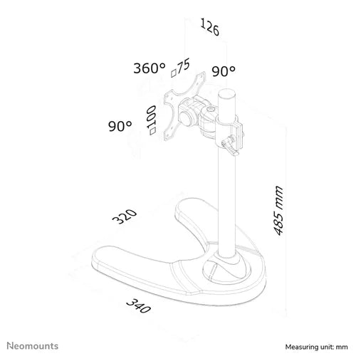Neomounts 10" - 30" Single Monitor Arm Desk Mount | FPMA-D700 Monitor Arm Desk Mount NeoMounts