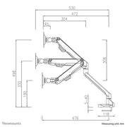 Neomounts 10" - 32" Monitor Arm Desk Mount | FPMA-D750BLACK2 Monitor Arm Desk Mount NeoMounts