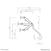 NeoMounts FPMA-D750DWHITE2 Monitor Arm Desk Mount - For 10-32" Screens Monitor Arm Desk Mount NeoMounts
