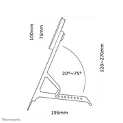 NeoMounts FPMA-D825BLACK Monitor Desk Mount - For 10-27" Screen Monitor Arm Desk Mount NeoMounts