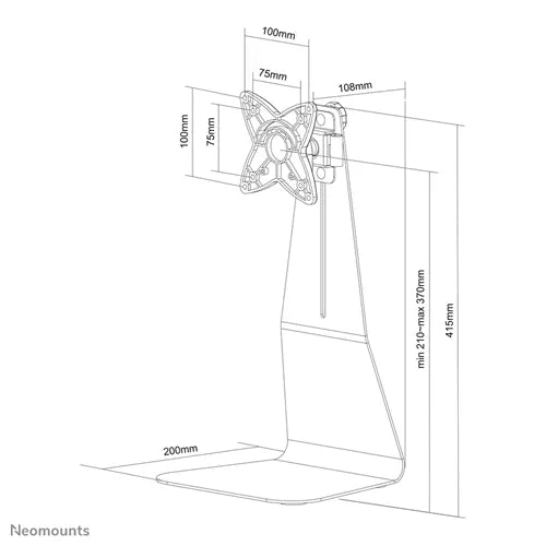 Neomounts 10"-27" Monitor Arm Desk Mount | FPMA-D850BLACK Monitor Arm Desk Mount NeoMounts