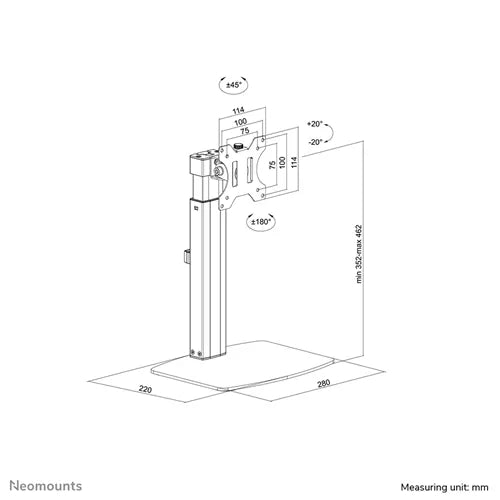 Neomounts 10" - 32" Single Monitor Arm Desk Mount | FPMA-D865BLACK Monitor Arm Desk Mount NeoMounts