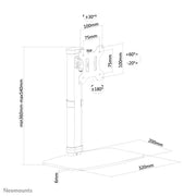 Neomounts FPMA-D890WHITE 10-30" Monitor Desk Mount Monitor Arm Desk Mount NeoMounts