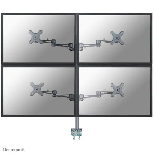 NeoMounts FPMA-D935D4 Monitor Arm Desk Mount - For Four 10-27" Monitor Screens Monitor Arm Desk Mount NeoMounts