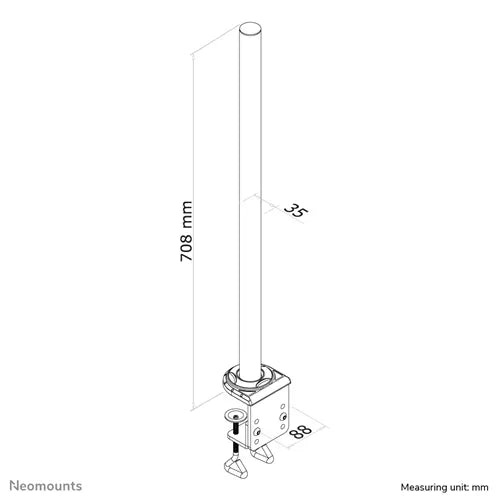 Neomounts FPMA-D935POLE 70cm Extension Pole Desk Mount