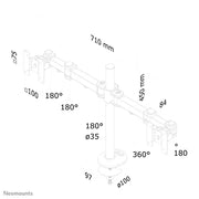 Neomounts 10" - 27" Dual Monitor Arm Desk Mount | FPMA-D960DG Monitor Arm Desk Mount NeoMounts