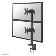 Neomounts 17" - 49" Dual Monitor Curved LCD Desk Pole Mount | FPMA-D960DVBLACKPLUS Monitor Arm Desk Mount NeoMounts