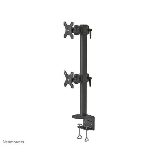 Neomounts 17" - 49" Dual Monitor Curved LCD Desk Pole Mount | FPMA-D960DVBLACKPLUS Monitor Arm Desk Mount NeoMounts