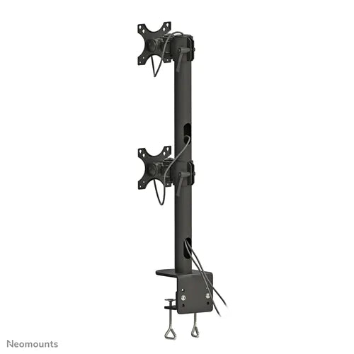 Neomounts 17" - 49" Dual Monitor Curved LCD Desk Pole Mount | FPMA-D960DVBLACKPLUS Monitor Arm Desk Mount NeoMounts