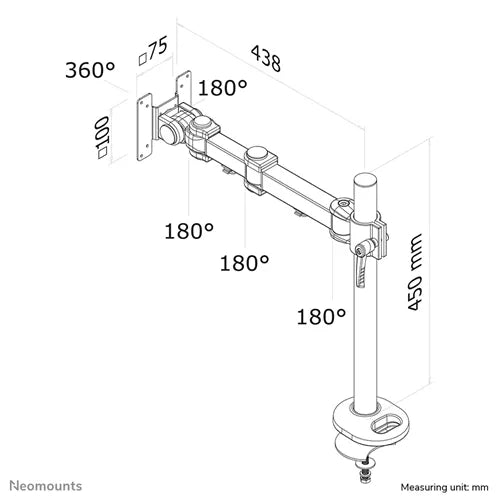 Neomounts FPMA-D960G 10-30" Monitor Arm Desk Mount Monitor Arm Desk Mount NeoMounts