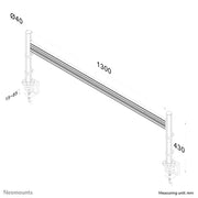 NeoMounts FPMA-DTB100 Toolbar Desk Mount - For Up To Three 10-24" Monitor Screen Table Stand NeoMounts