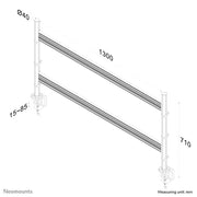 Neomounts FPMA-DTB200 up to six 10-24" Toolbar Desk Mount Table Stand NeoMounts