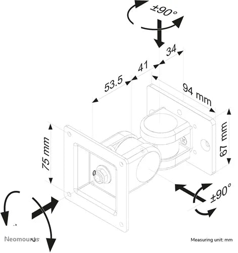 Neomounts FPMA-DTBW200 10-30" Toolbar Mount Table Stand NeoMounts