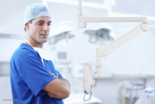 NeoMounts FPMA-HAC100 Medical Ceiling Mount - For 10-24" Screen Ceiling Mount Bracket NeoMounts