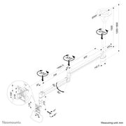NeoMounts FPMA-HAC100 Medical Ceiling Mount - For 10-24" Screen Ceiling Mount Bracket NeoMounts