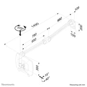 NeoMounts 10" - 27" Medical Wall Mount | FPMA-HAW200 Wall Mount Bracket NeoMounts