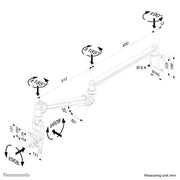 NeoMounts 10" - 24" Medical Wall Mount | FPMA-HAW300 Wall Mount Bracket NeoMounts