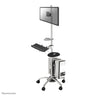 Neomounts 10" - 27" Mobile Work Station Floor Stand/Trolley | FPMA-MOBILE1800