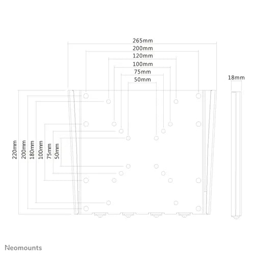 NeoMounts 10" - 40" TV/Monitor Ultrathin Wall Mount | FPMA-W110 Wall Mount Bracket NeoMounts