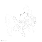 NeoMounts 10" - 30" TV/Monitor Wall Mount | FPMA-W250BLACK Wall Mount Bracket NeoMounts