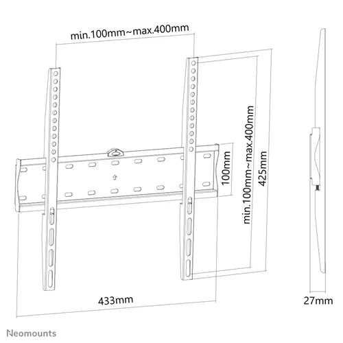 Neomounts FPMA-W300BLACK up to 55" Screen Wall Mount Bracket Wall Mount Bracket NeoMounts