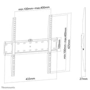 Neomounts FPMA-W300BLACK up to 55" Screen Wall Mount Bracket Wall Mount Bracket NeoMounts