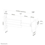 NeoMounts 10"-27" Full Motion TV/Monitor Wall Mount | FPMA-W830 Wall Mount Bracket NeoMounts