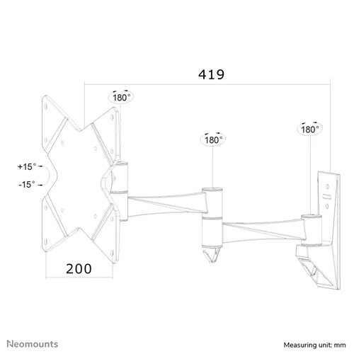 NeoMounts 10" - 40" Full Motion TV Wall Mount | FPMA-W835 Wall Mount Bracket NeoMounts