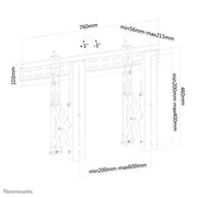 Neonmounts 32"-75" Screen Video Wall Mount Bracket | LED-VW1000BLACK Video Wall Mount NeoMounts