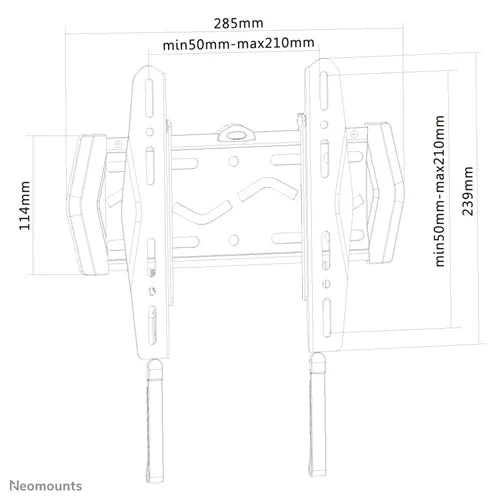 NeoMounts 22" - 40" Ultra Thin TV Wall Mount | LED-W120 Wall Mount Bracket NeoMounts