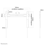 Neomounts 37"-75" Ultra Thin Wall Mount Bracket | LED-W600BLACK Wall Mount Bracket NeoMounts
