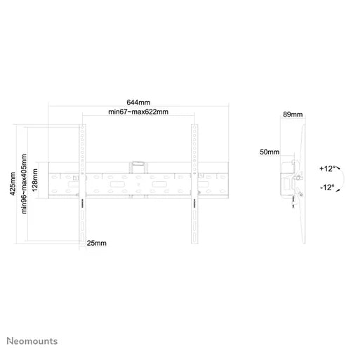 Neomounts 37"-75" Screen Wall Mount Bracket | LFD-W2640MP Wall Mount Bracket NeoMounts