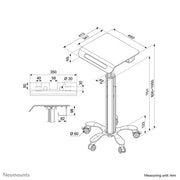 NeoMounts MED-M050 Medical Work Station Mobile Trolley NeoMounts