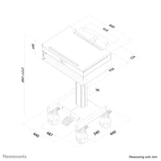 Neomounts MED-M100 Medical Work Station Mobile Trolley NeoMounts