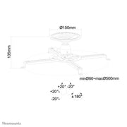 NeoMounts NM-BC25BLACK Projector Ceiling Mount Ceiling Mount Bracket NeoMounts