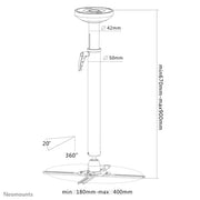 NeoMounts NM-BC75BLACK Projector Ceiling Mount Ceiling Mount Bracket NeoMounts